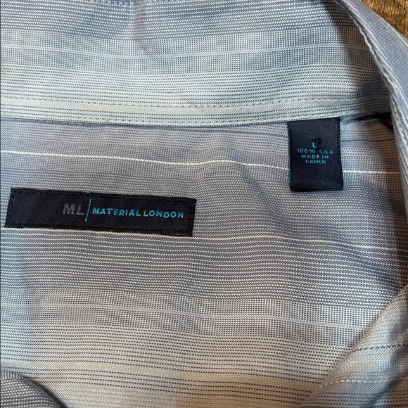 Material London Striped Dress Shirt- size Large- NWOT - Picture 5 of 8